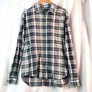 Vince‎ Mens Plaid Long Sleeve Dress Shirt Sz L Large